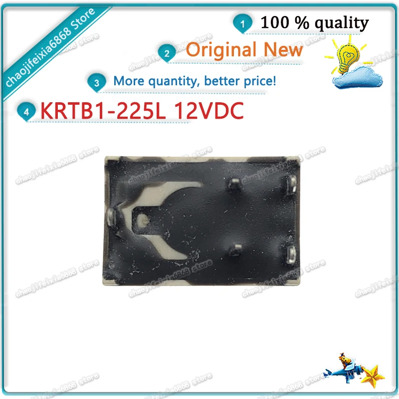 1 шт./лот! Реле электромагнитной мощности 12 В постоянного тока KRTB1 225L 5 контактов
