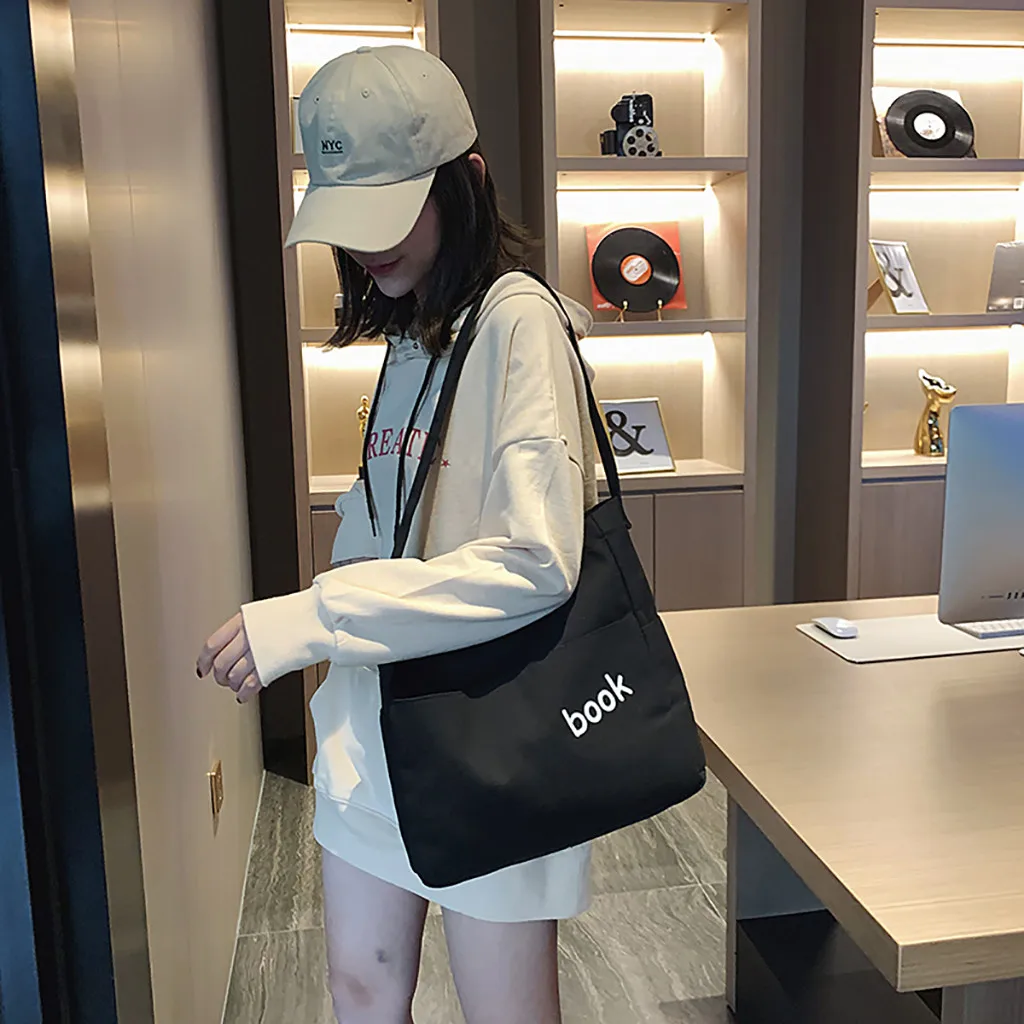 Женская модная Холщовая Сумка для писем плотная большой вместимости белая