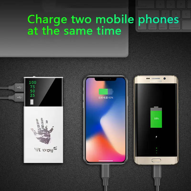 TUOSHIKE 6000 мАч Внешний аккумулятор для iPhone 7 8 Plus XS MAX samsung Xiaomi huawei с двумя usb-портами мультяшный блок питания