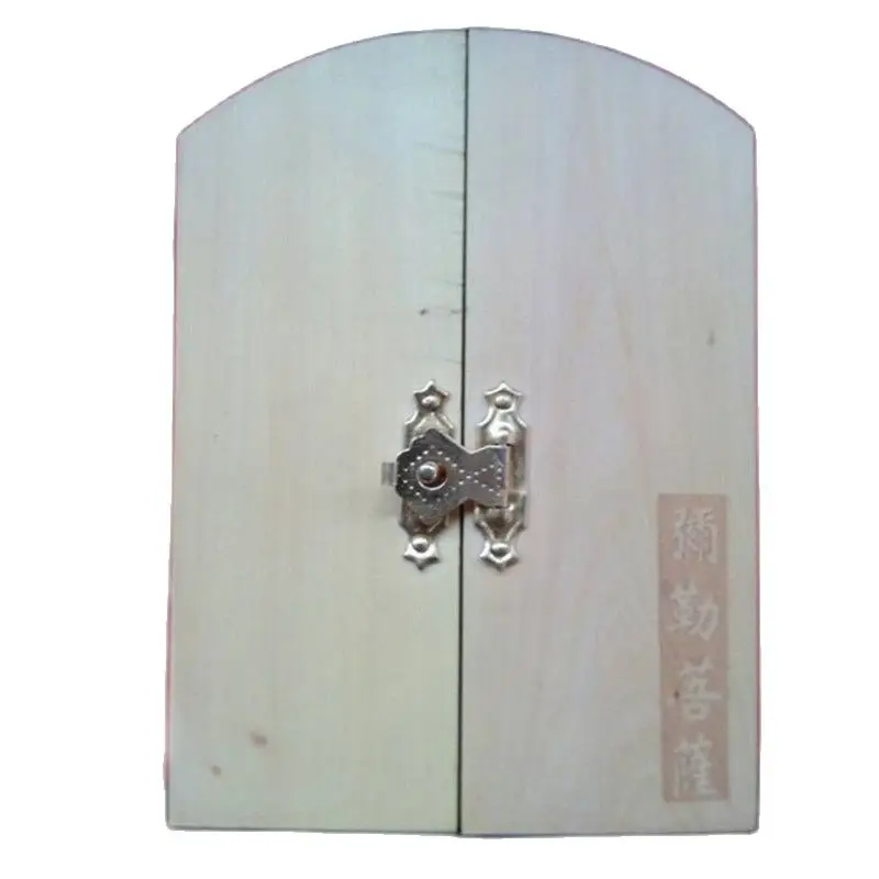 Украшенная Boxwood резная Floding Box Статуэтка Майтрейя Будды | Дом и сад