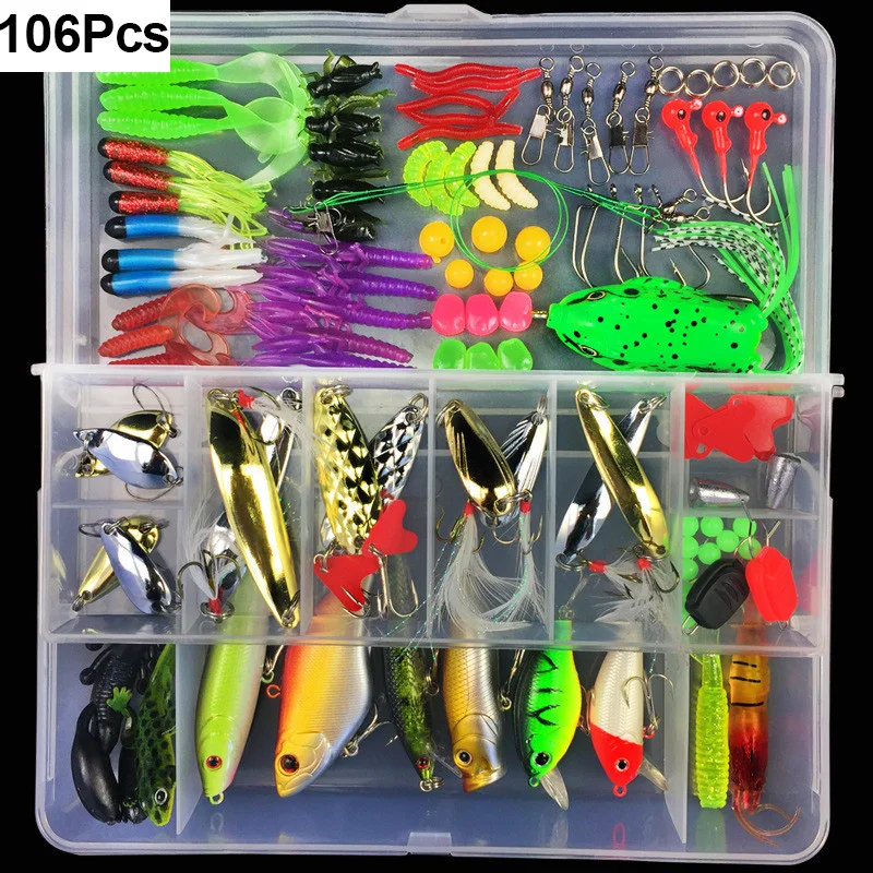 169 штук/кор. новые рыболовные приманки набор смешанный гольян Поппер Пилер крючки