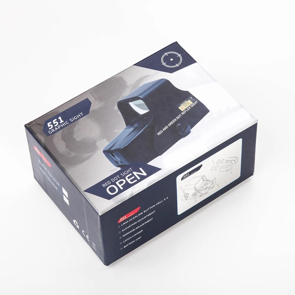 DREAMY Red Dot Sight 551 голографический оптический прицел зеленый/красный сетка подсветка отрегулировать оружие прицел страйкбол пистолет