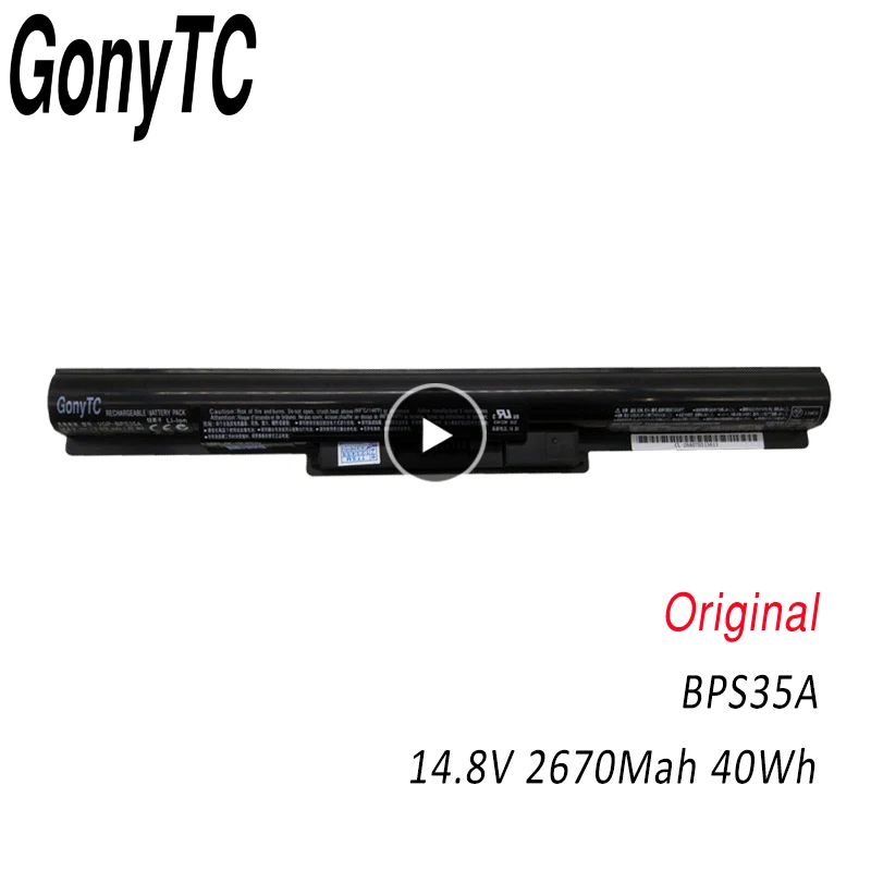 GONYTC VGP BPS35A Оригинальная батарея для SONY Vaio Fit 14E 15E SVF1521A2E SVF15217SC SVF14215SC SVF15218SC BPS35