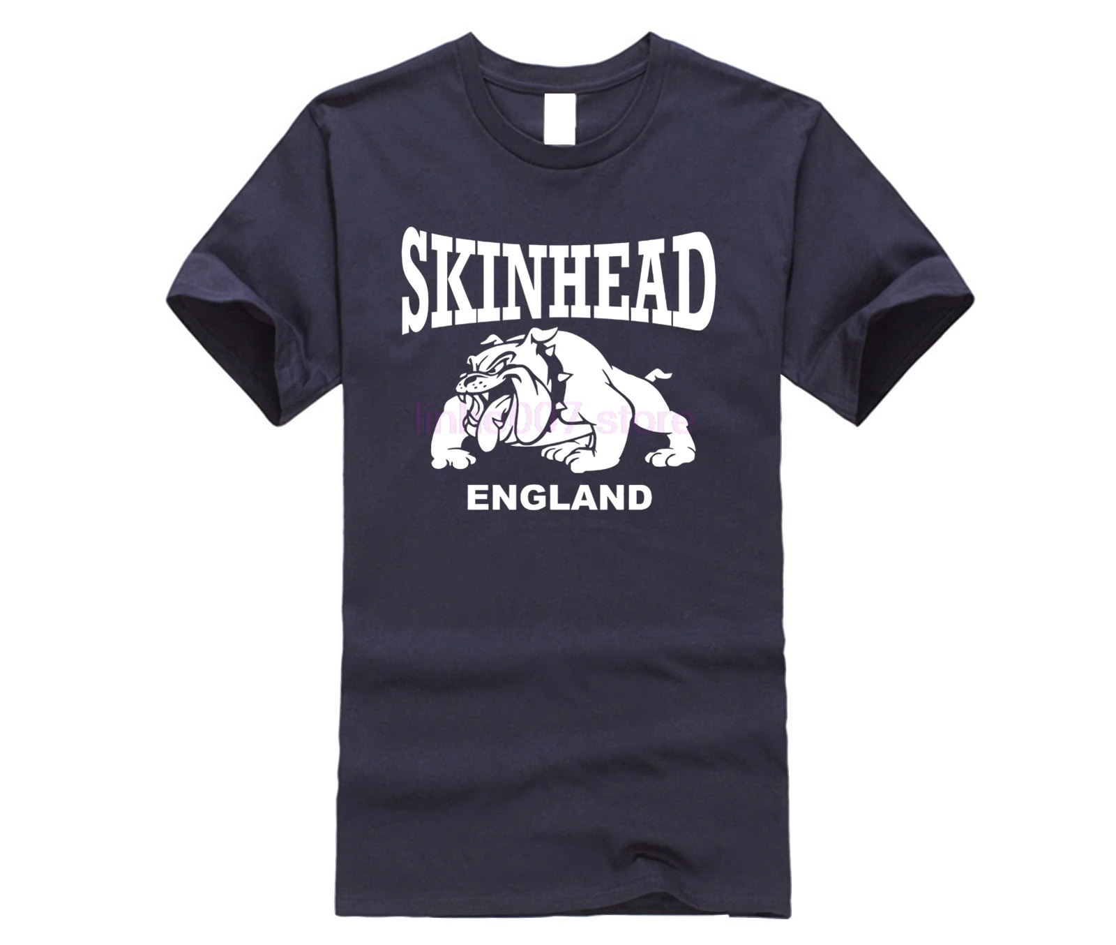 Мужская футболка с надписью Skinhead черная в английском стиле лето 2019 | одежда