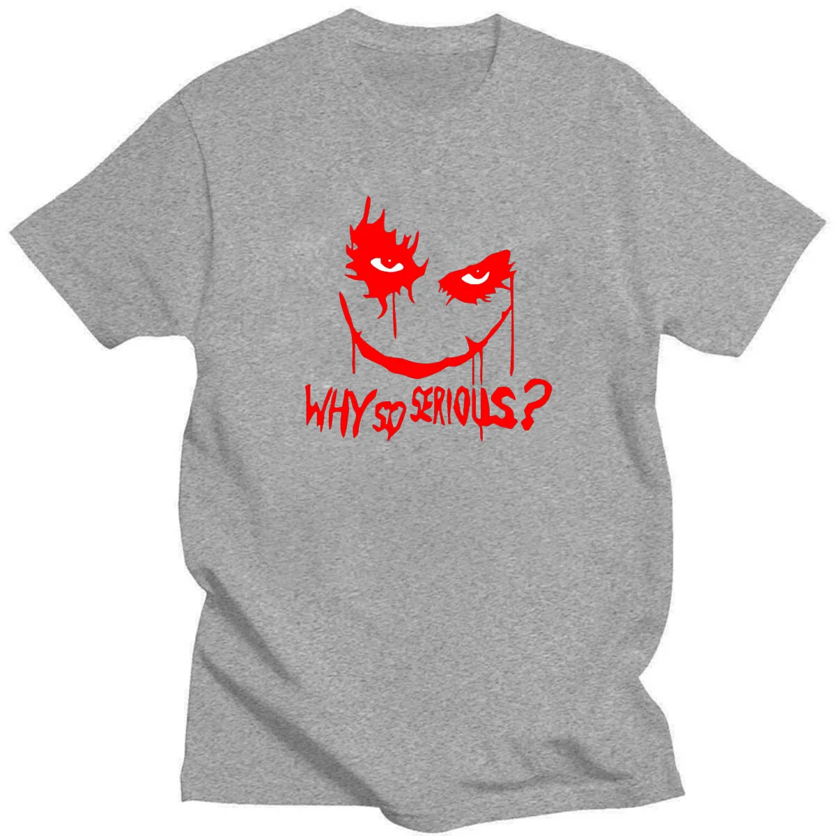 

Summer Fashion Movie Style The Joker Art Printing Loose T-Shirts Casual Short Sleeve O-neck Cotton Top Tees for Fans