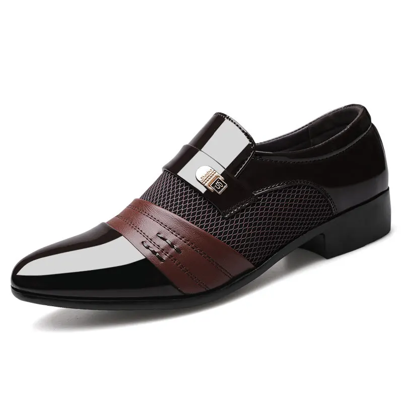 

Fashion Slip On Men Dress Shoes Men Oxfords Fashion Business Dress Men Shoes 2021 New Classic Leather Men'S Suits Shoes