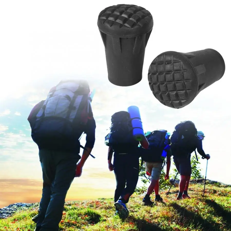 6pcs/Lot Outdoor Hiking Trekking Pole Tips Replacement End Walking Stick Cane Cover Protector Climbing Accessory Kit | Спорт и