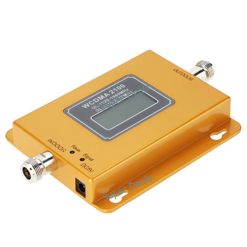 Усилитель сигнала ZQTMAX Mini 3G WCDMA UMTS репитер с ЖК дисплеем 2 внутренних антенны