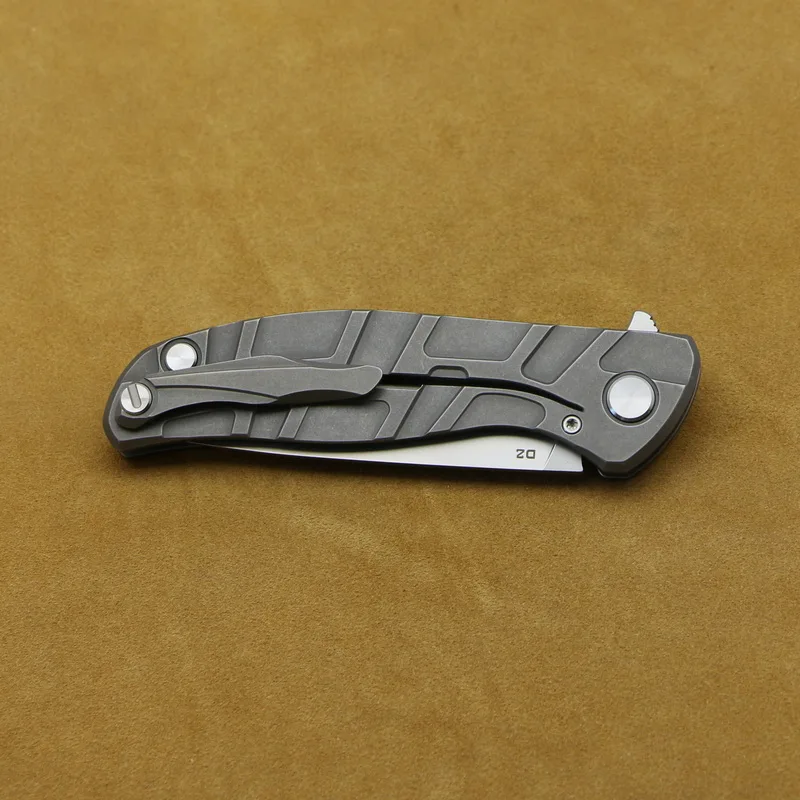 Складной нож GREEN THORN T образный F95 Flipper лезвие D2 титановая рукоятка подшипник