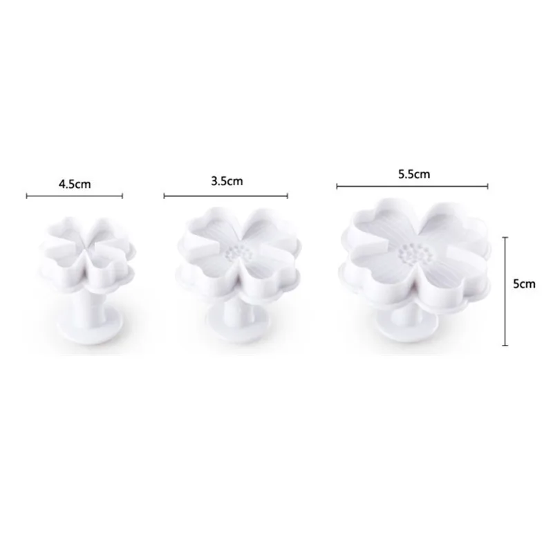 3 шт./компл. пластиковый резак для печенья в виде цветка сливы форма сахарной