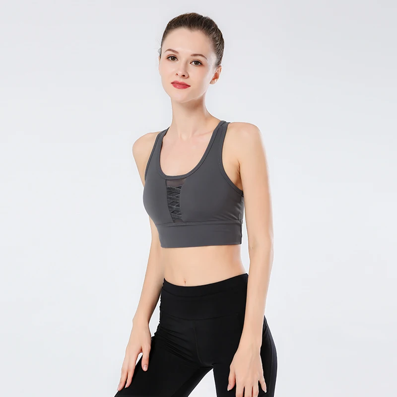 

Women Yoga Seamless Sports Bra Fitness Push up Crop Top Femme Sportswear Workout Solid Color sports wear for women gym
