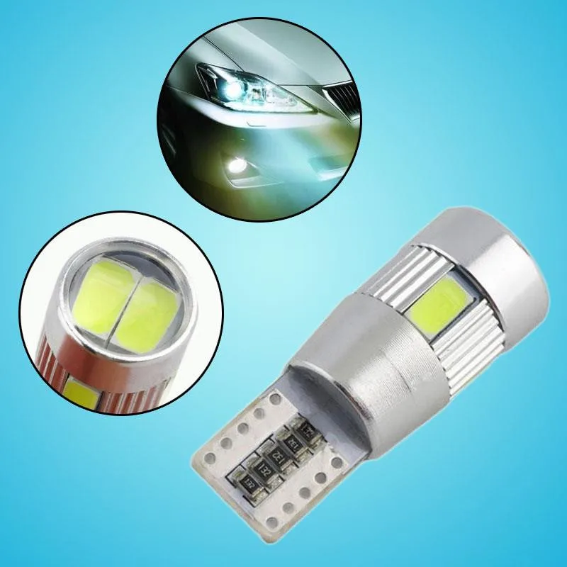 10 шт. T10 W5W 6 SMD СВЕТОДИОДНЫЙ силикагелевый водонепроницаемый клиновидный