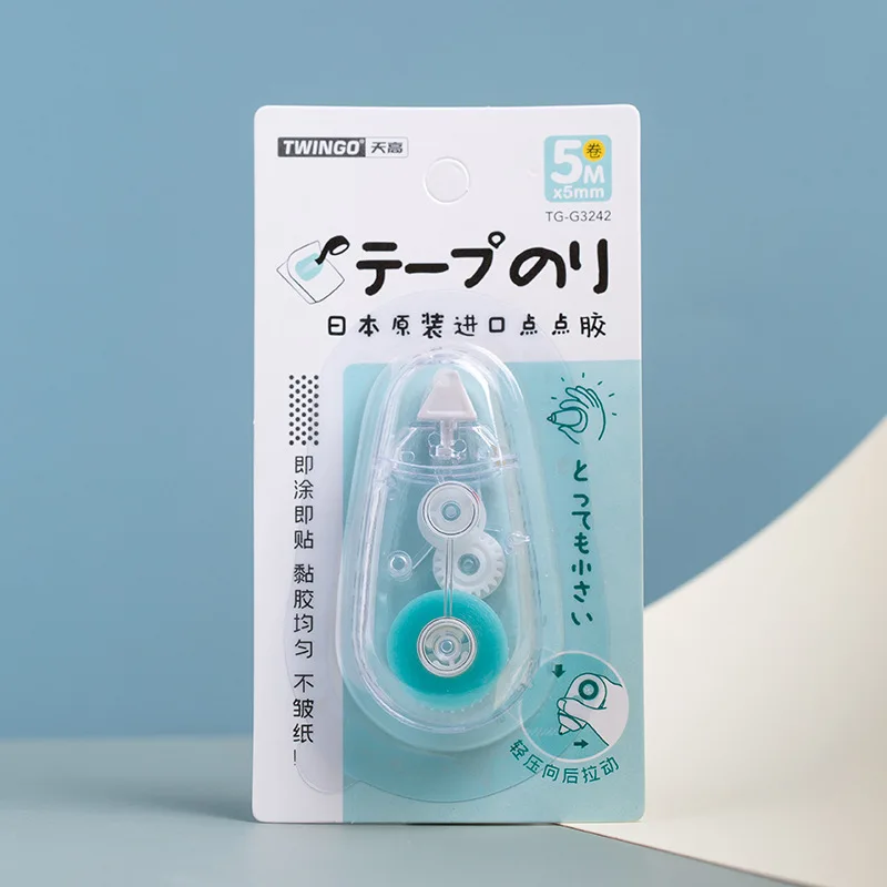 

Transparent Blue Simple Correction Tape Glue Kawaii Blue Dot Correction Tool Japanese Cute Stationery School Office Supplies