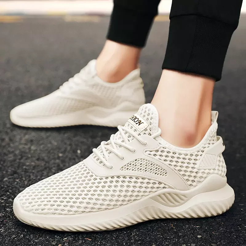 

2021 New Summer Fashion Men Sneakers Mesh Casual Shoes Lac-up Mens Shoes Lightweight Vulcanize Shoes Walking Sneakers
