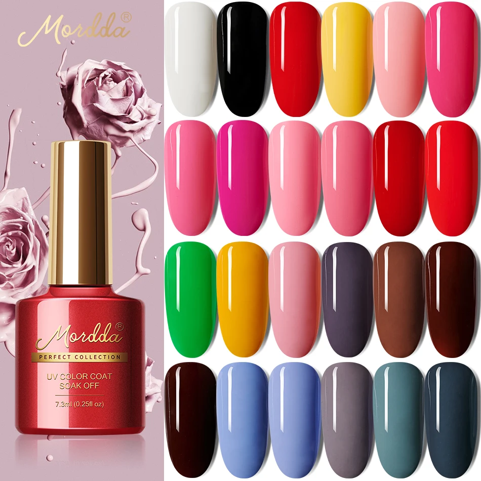 MORDDA Гель лак УФ светодиодный для ногтей маникюра 120 цветов гибридный гвоздь