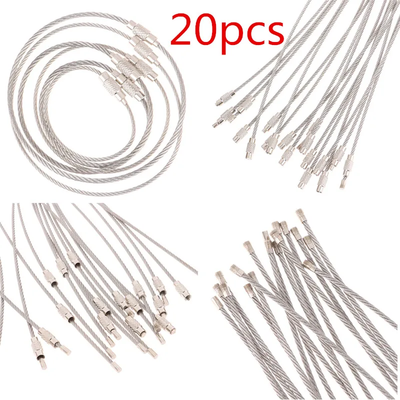 

20 шт., цепочка для ключей, из нержавеющей стали