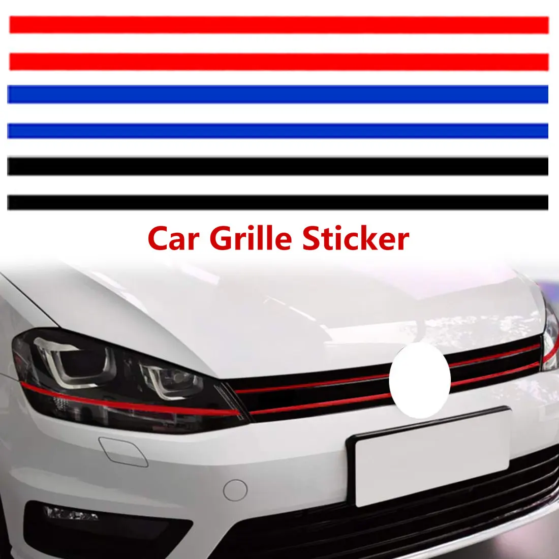 Автомобильный линейный стикеры передний капот Наклейки для гриля украшения VW Golf
