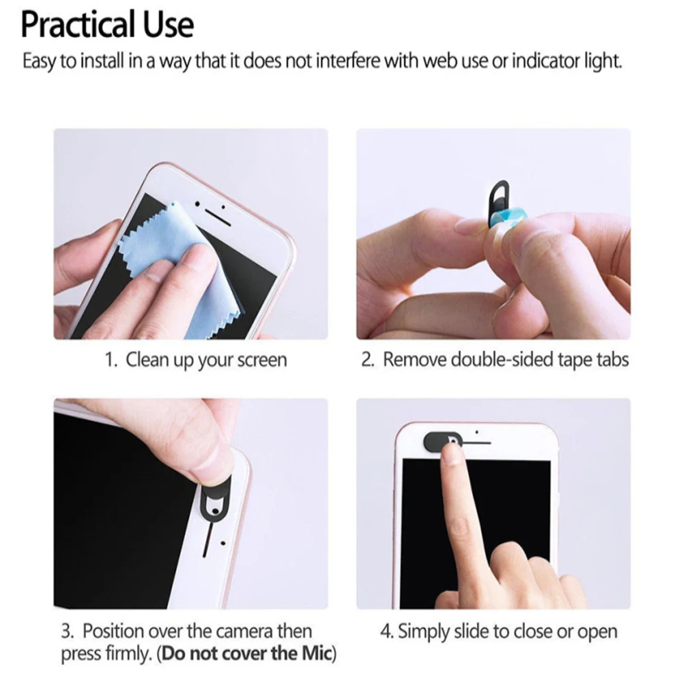 

3pcs Webcam Cover Movable slider design For PC Laptop Phone Privacy Security Protect Sticker