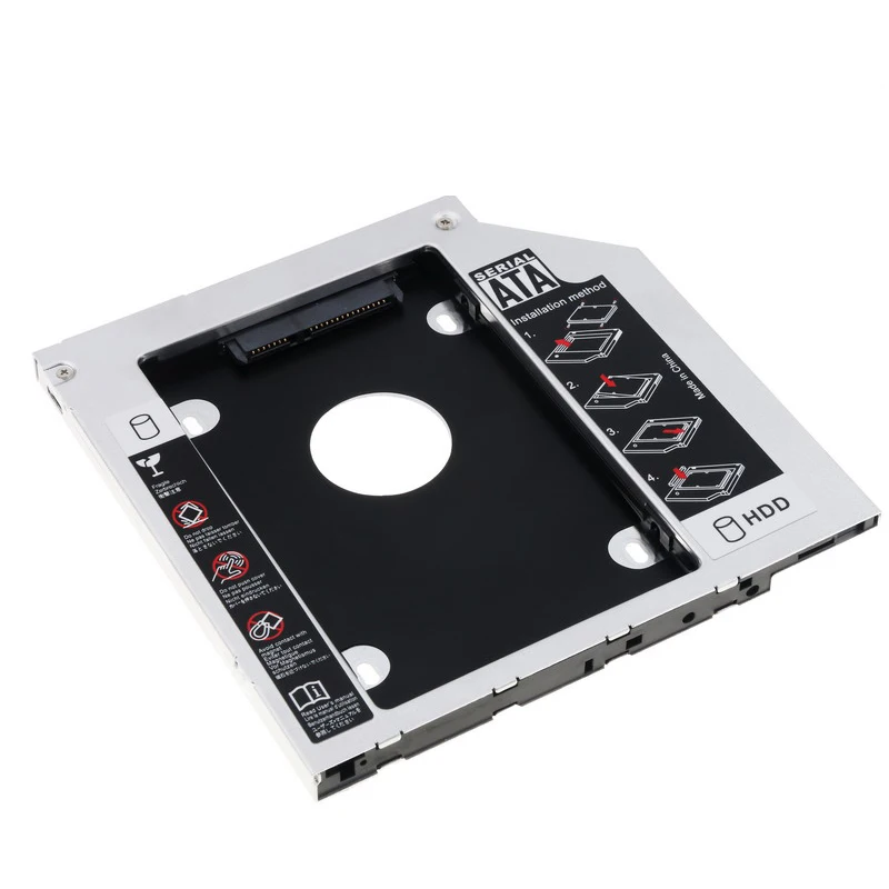12 7 мм алюминиевый жесткий диск Bay Универсальный 2 5 2-й Ssd Hd SATA HDD Caddy адаптер для Cd Dvd |