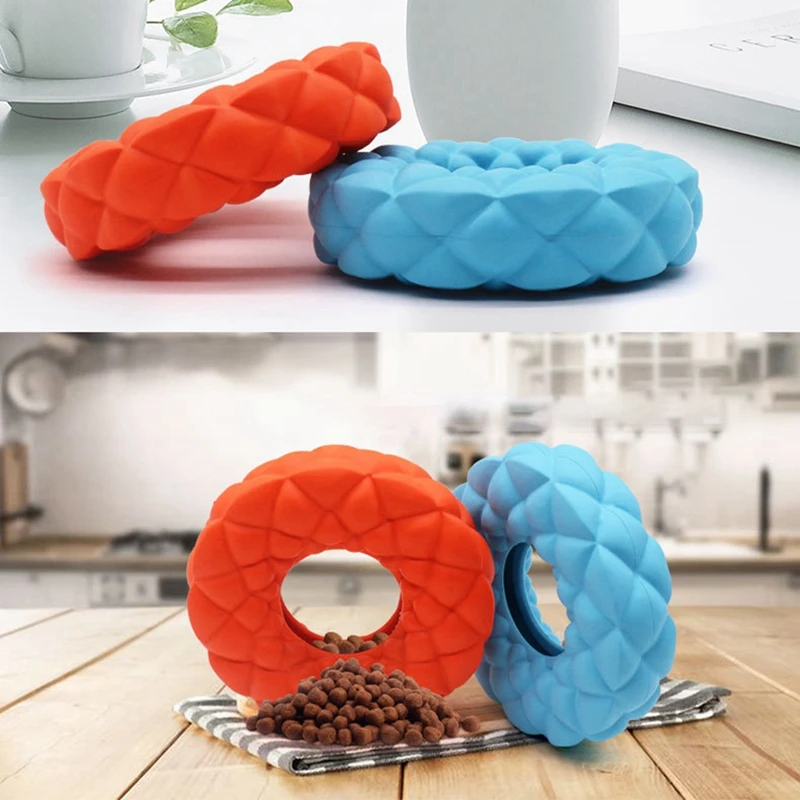 Rubber Molar Round IQ Z Toys Training Leaking Pet Interactive Food Toy Bitting Ring Dog Chewing | Дом и сад