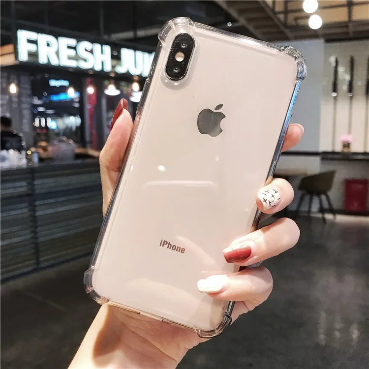Роскошный противоударный Прозрачный чехол для iPhone X XS Max XR силиконовый телефона 7