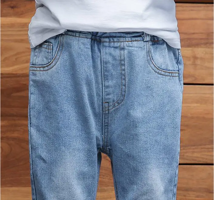 Джинсы с героями мультфильмов для девочек Одежда детей вышивкой в виде кота