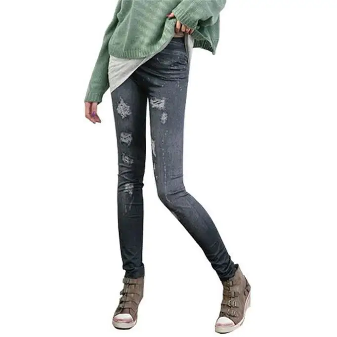 Nice Stretchy Jeans Women Look Fashion Jeans For Women Sexy Slimming Skinny Leg Pants Hole Jeans mujer