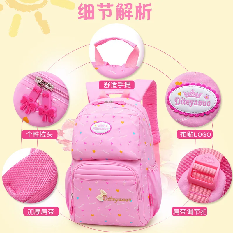 Girls Princess School Bags Children Backpacks For Teenagers 2023 Lightweight Waterproof School Bags Child Orthopedics Schoolbags