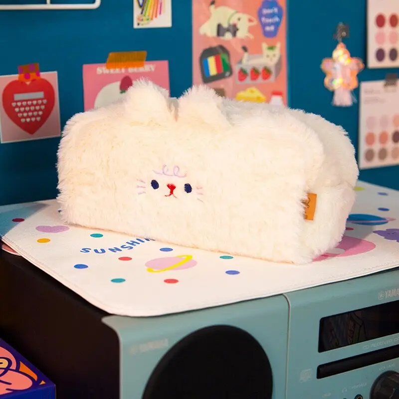 Мягкий фланелевый пенал Bentoy MIlkjoy милый для девушек кошелек косметики школьная