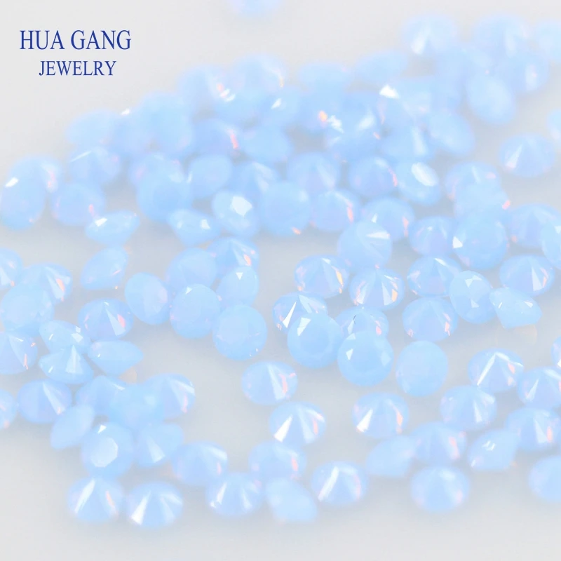 

Light Blue Nano Stone Round Shape Synthetic Gems For Jewelry Making 0.8~3.0mm Free Shipping