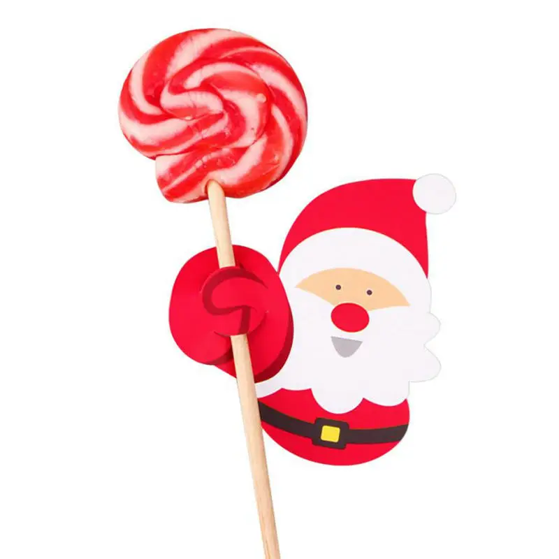 25/50 шт./компл. прекрасный Лось леденец на палочке Xmas бумаги держатель праздник