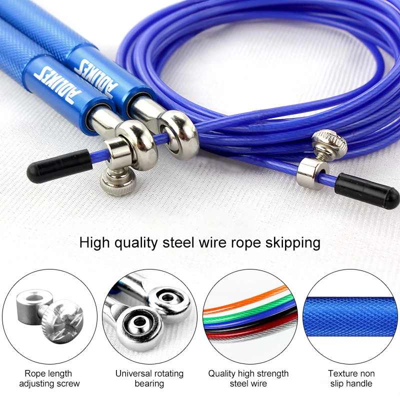 

Crossfit Speed Jump Rope Professional Skipping Rope For MMA Boxing Fitness Skip Workout Training With Carrying Bag Spare Cable