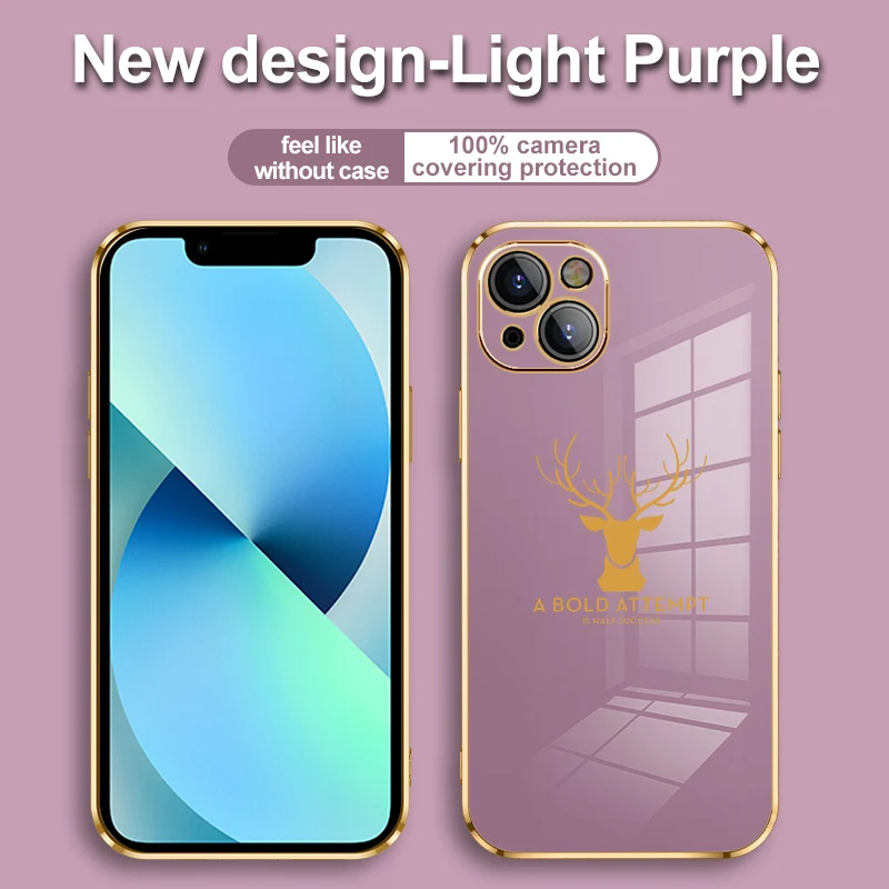 

Anti-fall Phone Case For iPhone 12 11 13 Mini Pro Max 8 7 6S 6 Plus SE 2020 XS X XR Electroplating Anti-fingerprint Soft Cover
