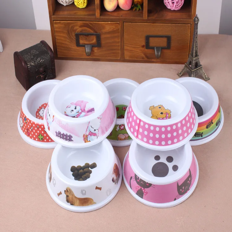 

Pet supplies pet bowl melamine dog color small single cat feeder