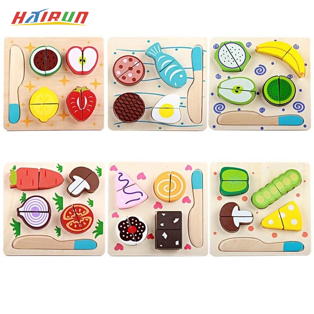 

Kids Wooden Food Kitchen Toys Simulation Fruit/Vegatable/Dessert Cut Set Toys Child Educational Pretend Play Toys Gift