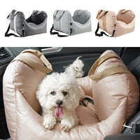 pet booster seat safety basket with storage pocket dog car seat bag for travel gift car cats