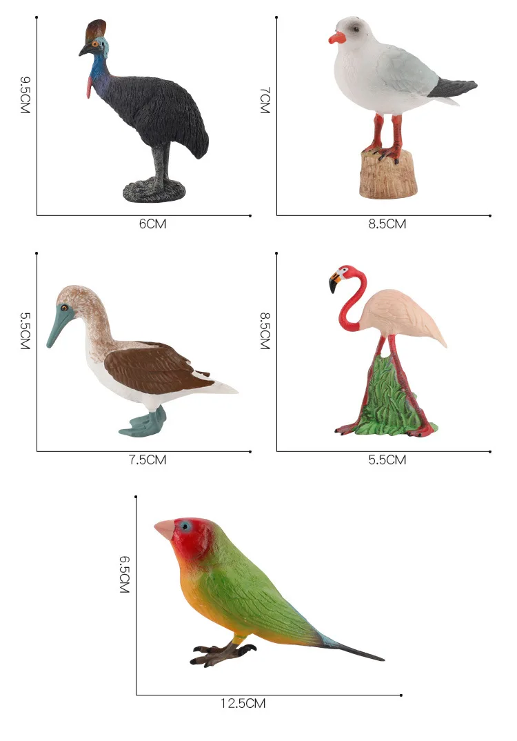 

Simulation Pelican Parrot Bird Cassowary Animal Model Toys Figurine Home Decor Miniature Fairy Action Figures Garden Decor Gifts