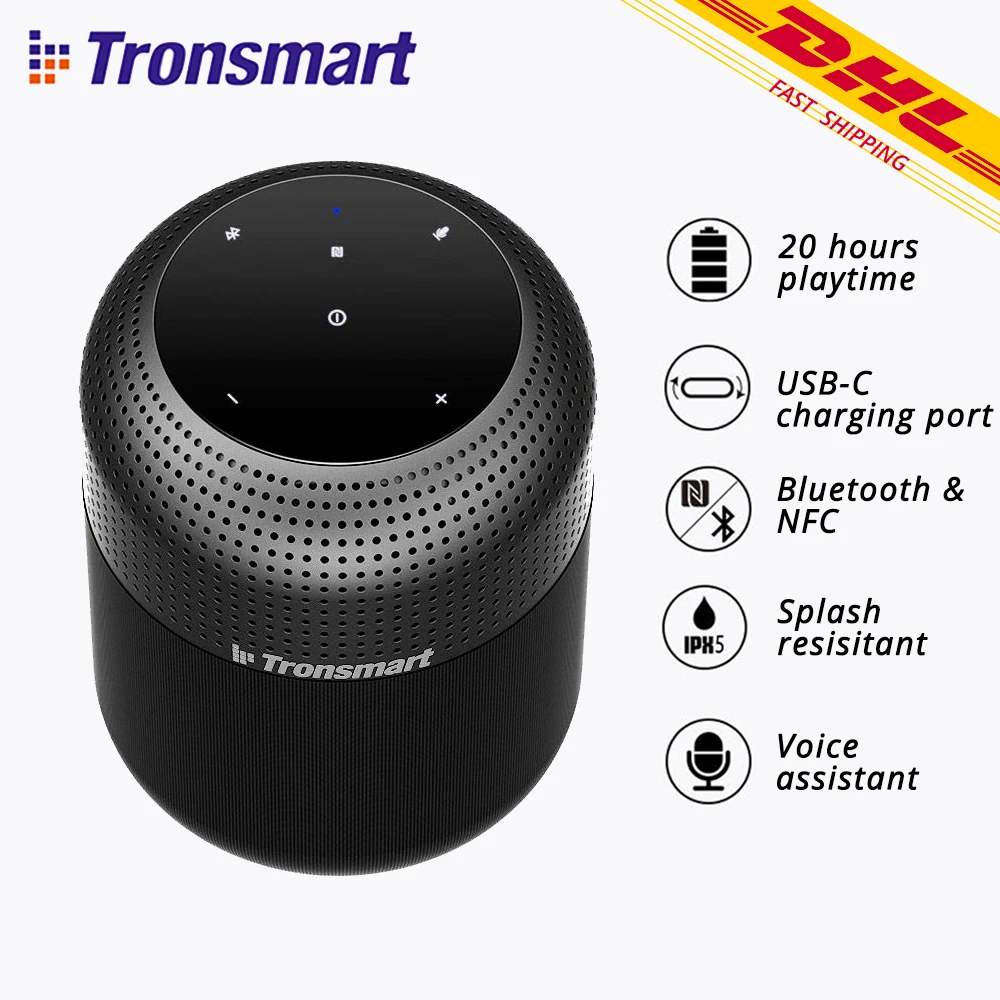 Tronsmart Element T6 Max 60 Вт Bluetooth 5 0 NFC динамик SoundPulse™20 часов воспроизведения Siri Google Assistant USB