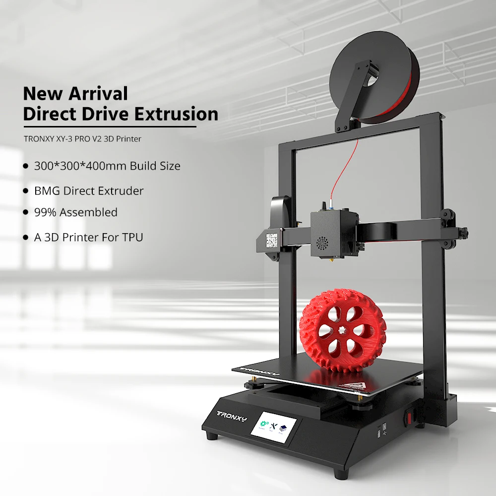 

Tronxy XY-3 PRO V2 300*300*400mm Double Z axis detachable BMG direct Extruder open source Silent Mainboard 3D Printer