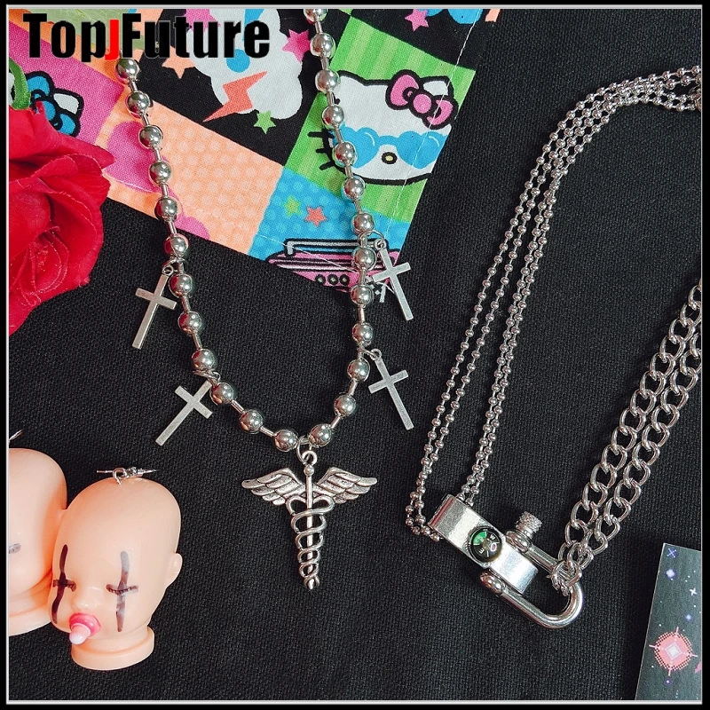 Япония и Южная Корея ins меньшинств дизайн модные крылья крест земли Прохладный