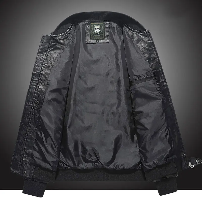 Байкерская кожаная куртка для мужчин винтажная верхняя одежда в стиле рок-н-ролл