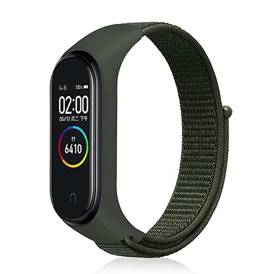 As the picture Hangrui нейлоновый ремешок с петлей для Xiaomi Mi группа 4 спортивные часы ремешок дышащий ремешок для Xiaomi Mi группа 3 полоса 4 Смарт часы зарядное устройство - Цвет: As the picture