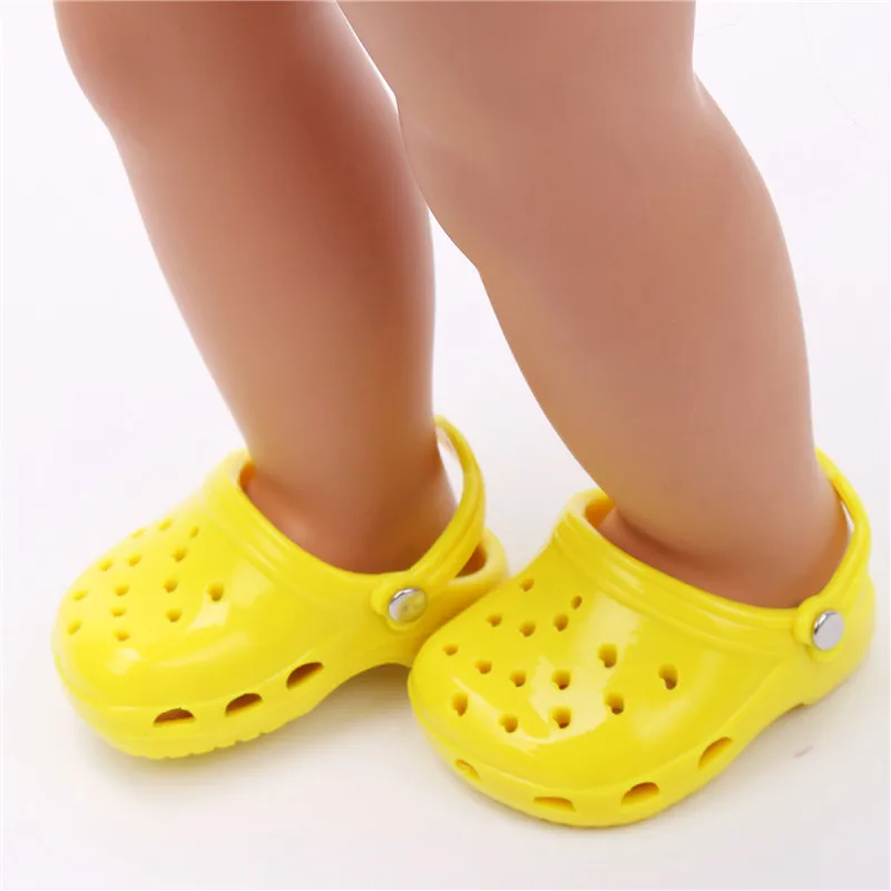 Summer Beach Sandals Slippers Shoes For 18 inch Girl Dolls Baby Toys Fashion Sandal Fit 43cm Height American | Игрушки и хобби