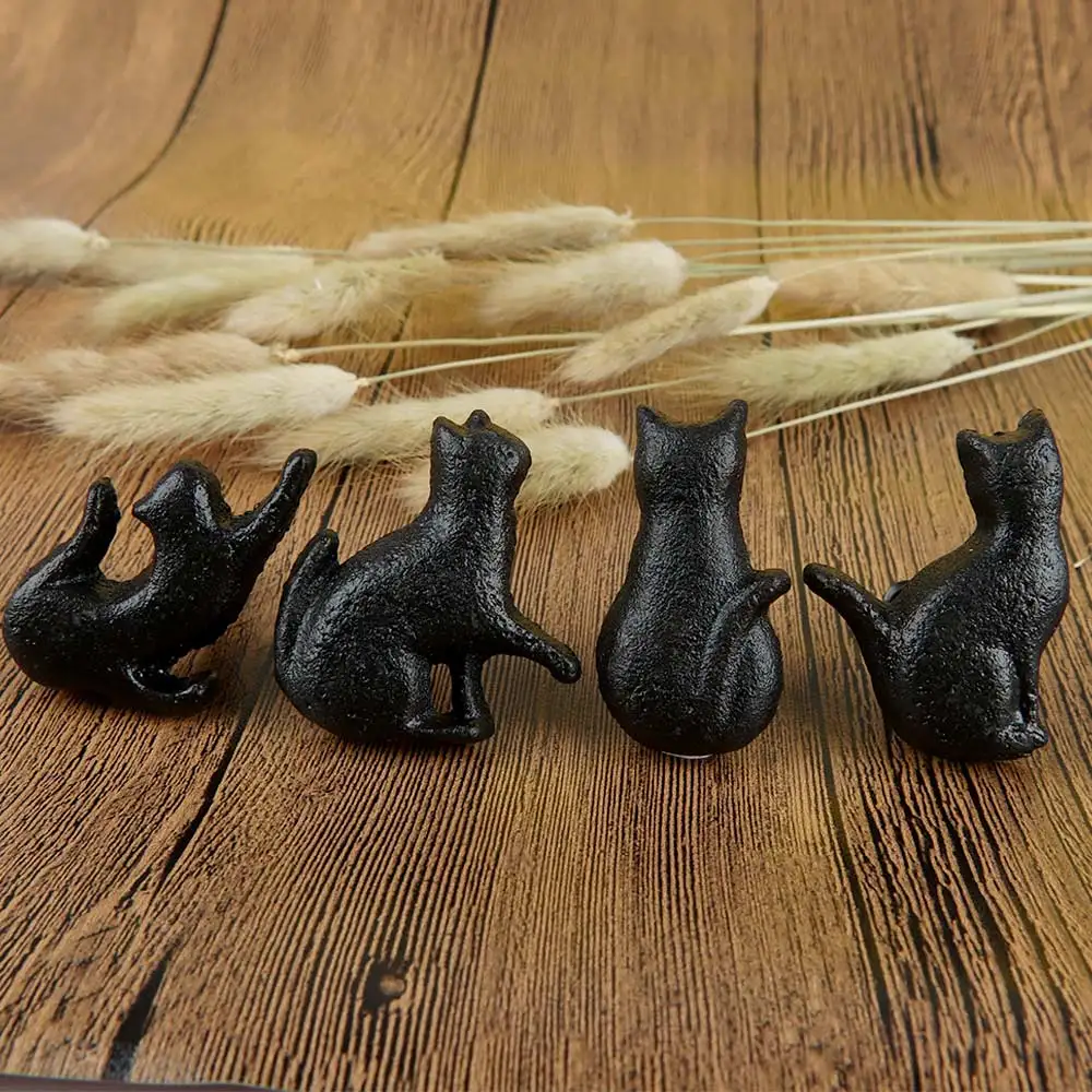 1 шт. Креативный дизайн кошки ручка ящика шкафа Ручка мебельная фурнитура часть |