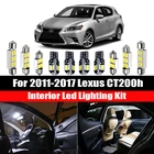 10 шт. белые светодиодные с Canbus светильник автомобильные лампы для 2011-2017 Lexus CT200h Карта Купол Магистральные фонарь освещения номерного знака Интерьер посылка