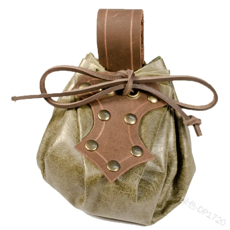 Средневековый Кожаный Кошелек Viking винтажный кожаный кошелек сумка для монет или