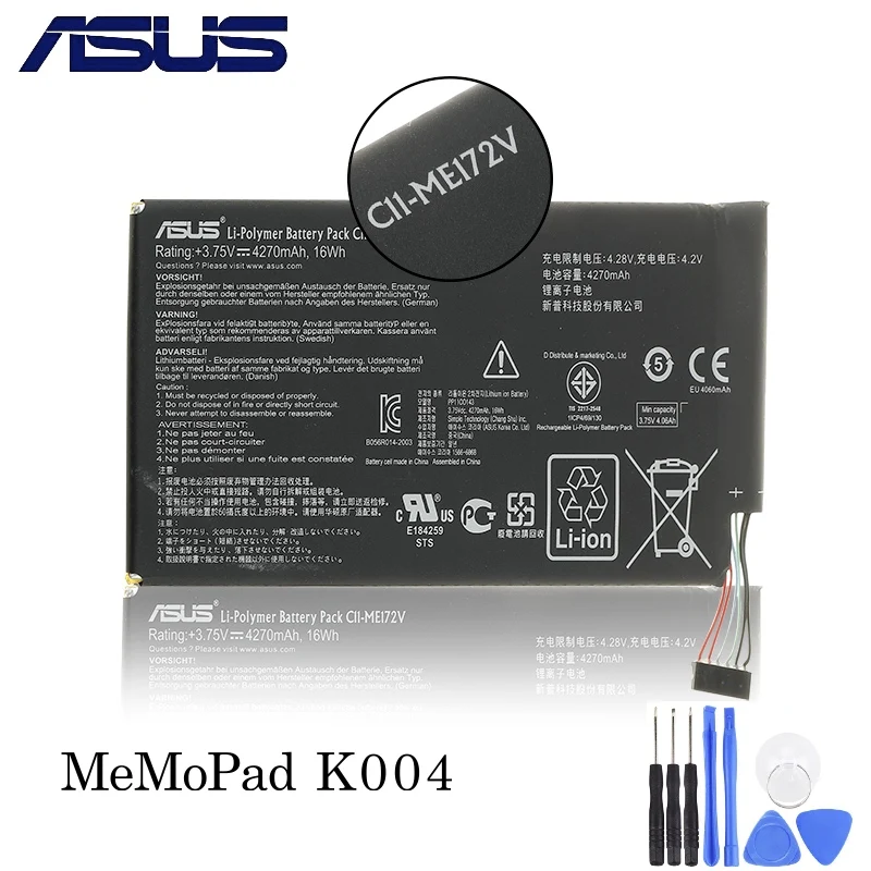Оригинальный ASUS C11 ME172V планшетный ПК аккумулятор для MeMoPad K0W K004 Fonepad ME371MG ME371