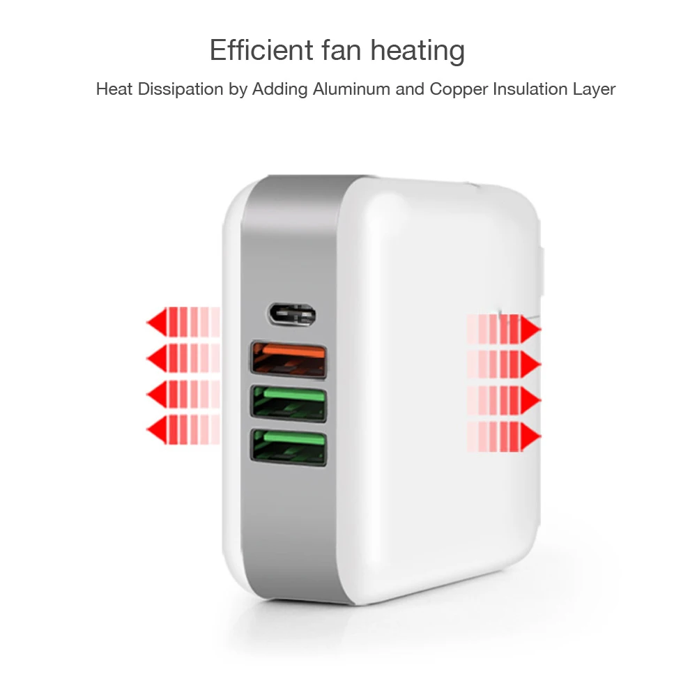 61 Вт 45 PD multi Type C зарядное устройство AC/DC адаптер питания QC3.0 USB быстрое для ноутбука