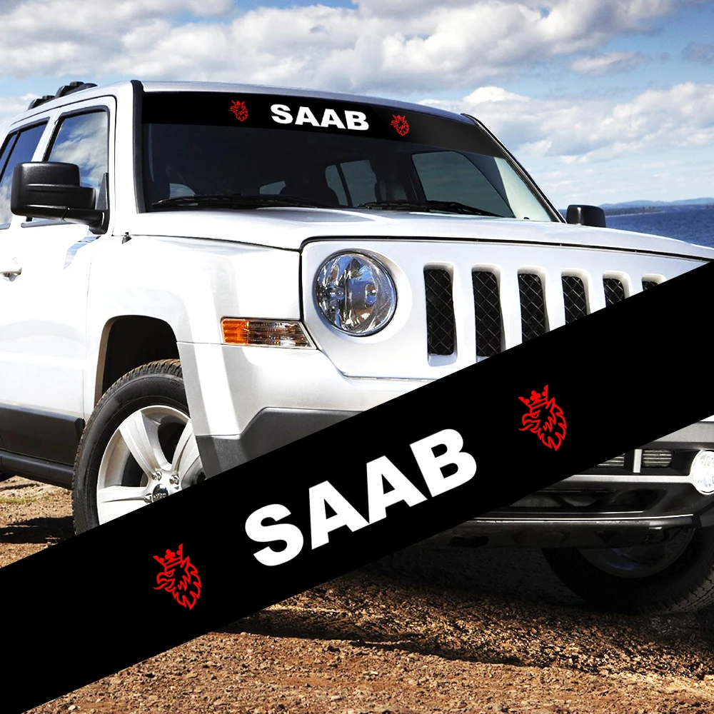 

Car Front Window Glass Sunshade And Windshield Vinyl Sticker Car Styling For SAAB 9-3 9-5 93 9000 900 9-7 600 99 9-X 97X Turbo