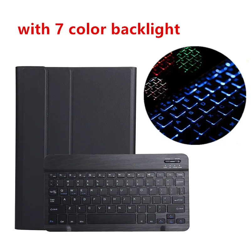 Black-B-Backlight Чехол для планшета с клавиатурой для huawei Mediapad M6 10,8 покрытие клавиатуры Bluetooth для huawei M6 Pro 10,8 дюймов подставка умный чехол - Цвет: Black-B-Backlight